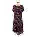 Lularoe Casual Dress - Shift Scoop Neck Short sleeves: Purple Dresses - Women's Size Medium