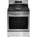 Frigidaire 30" Rear Control Gas Range w/ Total Convection, Stainless Steel in White | 46.75 H x 30 W x 26 D in | Wayfair GCRG3060BF