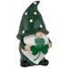 Northlight Seasonal 7.75" Shamrock Gnome St. Patrick's Day Outdoor Garden Statue, Resin in Green | 7.75 H x 4.25 W x 4 D in | Wayfair