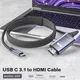 Câble compatible USB C vers HDMI adaptateur compatible Thunderbolt 4/3 type C vers HDMI