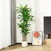 Primrue Adcock Artificial Dracaena Tree in Planter, Lifelike Fake Plant for Indoor & Outdoor Décor Silk/ in White | 70" H x 18" W x 18" D | Wayfair