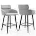 George Oliver Kiralyn 26.8" Counter Stool Metal in Black/Gray | 37.8 H x 22.8 W x 17.7 D in | Wayfair 6F556050292A45F8B8A6A6A1DFF083C2