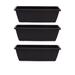 Arlmont & Co. Safian Window Box Planter w/ Garden Tools Set of 3 Plastic in Black | 5.9 H x 19.7 W x 7.5 D in | Wayfair