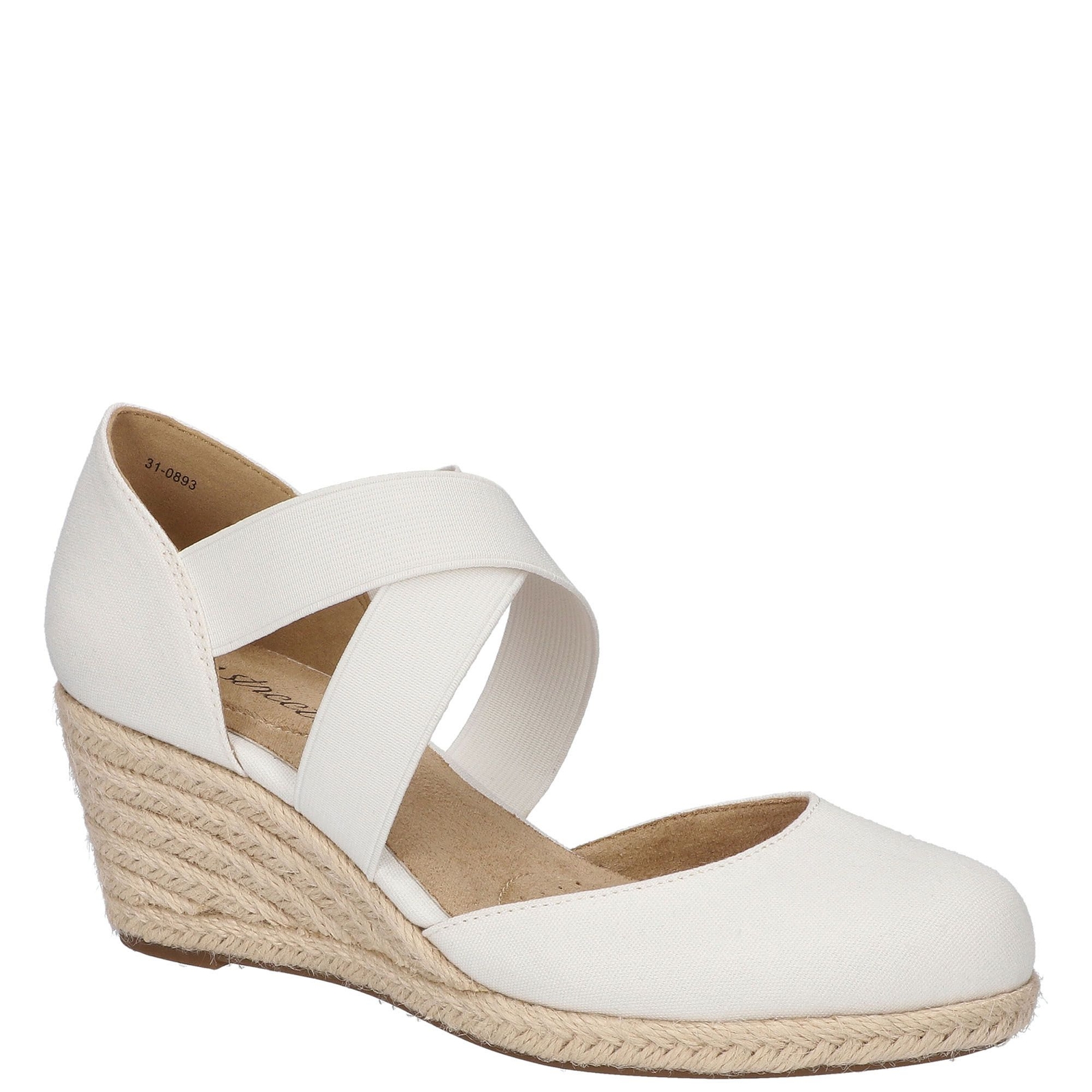 Easy Street Pari - Womens 8 White Sandal W2