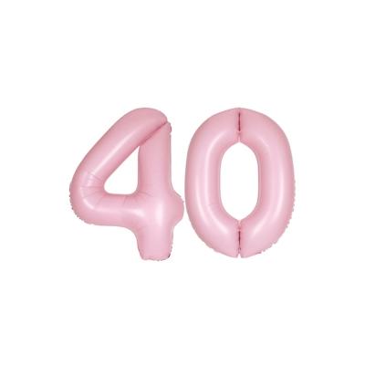 XL Folienballon rosa Zahl 40