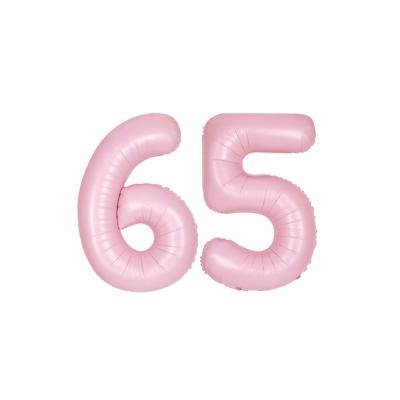 XL Folienballon rosa Zahl 65