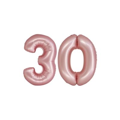 XL Folienballon roségold rosa Zahl 30
