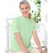 Appleseeds Women's Essential Short-Sleeve Mockneck - Green - 2X - Womens