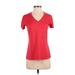 Nike Active T-Shirt: Red Activewear - Women's Size Small