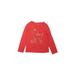 Carter's Long Sleeve T-Shirt: Red Marled Tops - Kids Girl's Size 8