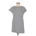 Madewell Casual Dress - Shift: Gray Stripes Dresses - Women's Size X-Small