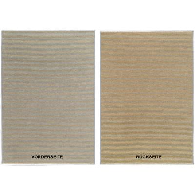 Teppich OCI DIE TEPPICHMARKE "JOKER OF STRIPES", grau (grau, gold), B:120cm L:170cm, Polyester, Teppiche, Wendeteppich, weiche flache Oberfläche Image