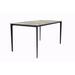 LeisureMod Avo 55" Rectangular Dining Table with Glass/Stone Top