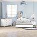 3-Pieces Bedroom Sets Platform Bed with Nightstand and Storage dresser