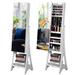 Full Mirror Jewelry Storage Cabinet With with Slide Rail Can Be Hung On The Door Or Wall