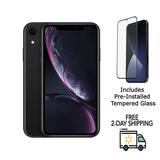 Restored Apple iPhone XR A1984 (Verizon Only) 64GB Black w/ Pre-Installed Tempered Glass (Refurbished)