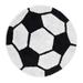 Sweet Jojo Designs Soccer Ball Boy Girl Gender Neutral Accent Floor Rug 30in x 30in Black White Sports Themed Watercolor Vintage