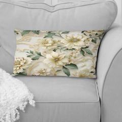 Designart "Vintage Lace Trellis Victorian Pattern" Floral Printed Throw Pillow