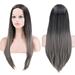 SUCS Fashion Synthetic Hair Wig Fashion Long Straight Sexy Women Dark Gray Wig