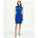 Brooks Brothers Women's Cap Sleeve Fine Twill Crepe Sheath Dress | Bright Blue | Size 12