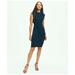 Brooks Brothers Women's Cap Sleeve Fine Twill Crepe Sheath Dress | Navy | Size 6