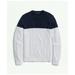 Brooks Brothers Men's Colorblocked Cable Knit Sweater In Supima Cotton | Blue | Size XL