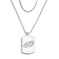 WEAR by Erin Andrews x Baublebar Philadelphia Eagles Silver Dog Tag Necklace