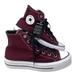 Converse Shoes | Converse Ctas Lift Platform Women Shoes Canvas Vino Glitter Custom 570636c-Wvwbg | Color: Red/Silver | Size: 10