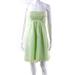 Lilly Pulitzer Dresses | Lilly Pulitzer Womens Cotton Swiss Dot Strapless A-Line Dress Green Size 0 | Color: Green | Size: 0