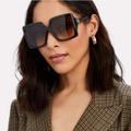 Gucci Accessories | New Gucci Logo Gg0876s 002 Havana Brown Gradient Rectangle Women Sunglasses | Color: Brown | Size: 60x20x130