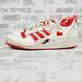 Adidas Shoes | Adidas White Red Forum Low Home Alone Lace Up Athleisure Sneakers T262 | Color: Red/White | Size: 11