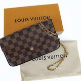 Louis Vuitton Bags | Louis Vuitton Louis Vuitton Louis Vuitton Felicie Damier Ebene Clutch Bag With C | Color: Brown | Size: Os