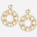 J. Crew Jewelry | J. Crew Faceted Crystal Hoop Earrings | Color: Gold | Size: Os