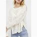 Free People Tops | Free People | Womens Beige Not Cold In This Lace Knit Rib Top Size L Loose Fit | Color: Tan | Size: L