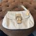 Coach Bags | Coach Soho Leather Flap Signature Shoulder/Handbag | Color: Cream/Gold | Size: Os