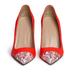 J. Crew Shoes | J. Crew Elsie Neon Orange Metallic Tweed Tip Heels 8.5 $349 | Color: Orange/Silver | Size: 8.5
