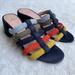 J. Crew Shoes | J. Crew Women's Multicolor Penny Strappy Suede Slide Sandals Blue Size 8 | Color: Blue | Size: 8