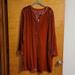 Anthropologie Dresses | Anthro Velvet Tunic Dress | Color: Orange | Size: L