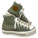 Converse Shoes | Converse Ctas Lift Platform Shoes Women Leather Green Beige Custom 568163c-Wwgbg | Color: Cream/Green | Size: Various