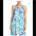 Lilly Pulitzer Dresses | Lilly Pulitzer ‘Achelle’ Print Trapeze Swing Dress | Color: Blue/Green | Size: Xs