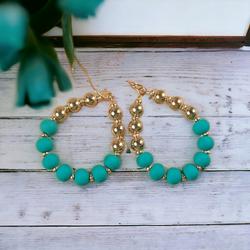 Anthropologie Jewelry | Beaded Drop Earrings | Color: Gold | Size: Os