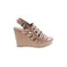 Torrid Wedges: Tan Print Shoes - Women's Size 10 1/2 Plus - Open Toe