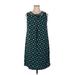 Magnolia Grace Casual Dress - Mini Crew Neck Sleeveless: Teal Dresses - Women's Size 1X
