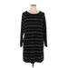 Maurices Casual Dress - Shift: Black Stripes Dresses - Women's Size X-Large