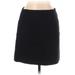 Ann Taylor LOFT Casual Skirt: Black Solid Bottoms - Women's Size 4 Petite