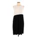 milan kiss Casual Dress - Mini Crew Neck Sleeveless: Black Solid Dresses - New - Women's Size Medium