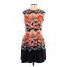 Gabby Skye Casual Dress - A-Line High Neck Sleeveless: Orange Dresses - Women's Size 12