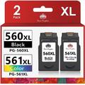 Toner Kingdom Replacement PG-560XL CL-561XL Ink Cartridges Compatible for Canon 560 561 Ink Cartridges for Canon Pixma TS5350 TS7450 TS5351 TS7451 TS5352 TS5353 Printer (1Black, 1Tri-Color)