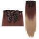 Hair Extensions 6PCS Clip in Hair Extensions, 22" Long Straight Synthetic Hairpiece 140g/set Clips in Hair Double Weft Fashion Hair Extensions for Women Hair Pieces (Color : 30T25, Size : 22inches-5