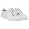 Sneaker ECCO "Soft 2.0", Damen, Gr. 38, silber (weiß, silberfarben), Leder, sportlich, Schuhe, Freizeitschuh, Halbschuh, Schnürschuh mit Retro-Shilouette